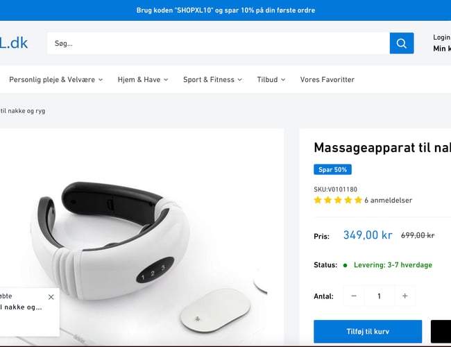 Dropshipping webshop køreklar. Hurtig EU leverandør med over 50.000 produkter. - Omsætning på 13.000 kr.