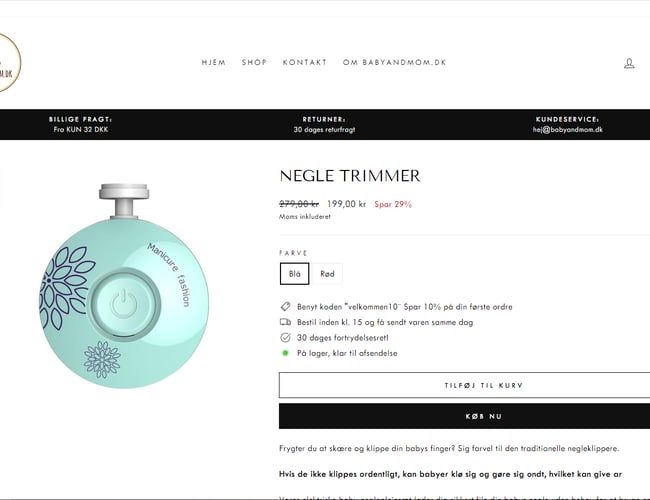 Babyandmom.dk - Elektronisk negletrimmer