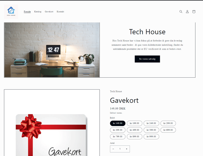 Dropshipping Webshop med salg af markedsanalyste trending tech products 