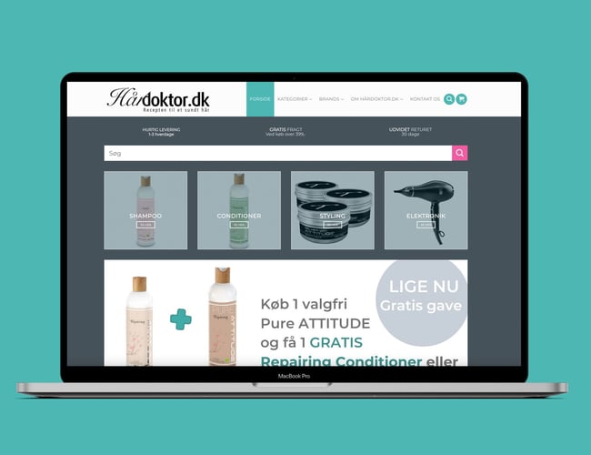 Kørende niche-webshop med salg af hårprodukter - Omsætning i 2021 er ca. 50.000 Dkr