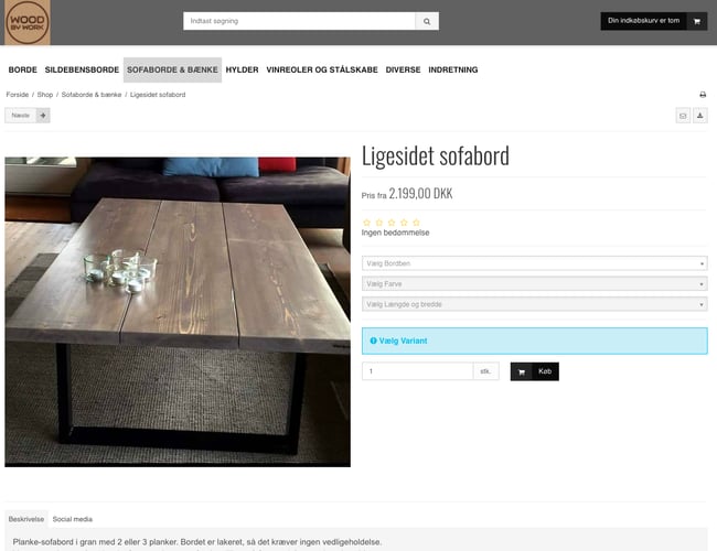 Møbelvirksomhed specialdesignede møbler med stor vækst - Dækningsgrad på 70%
