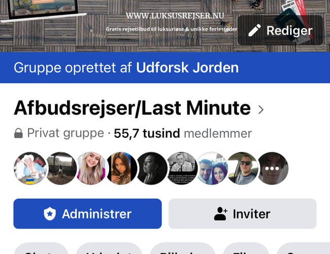 Facebook-rejsegruppe med over 56.000 medlemmer tilsalg