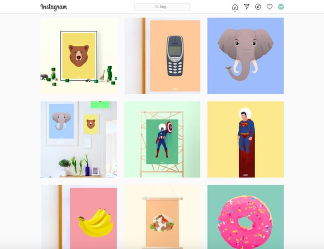 Postar.dk - Plakat koncept til salg med tilhørende sociale medier og webshop.