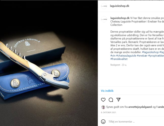 Danmarks største "Laguiole" bestik webshop sælges. Solidt overskud. Kræver kun 1-2 timer ugentligt. Alt omsætning er organisk (eksisteret siden 2012) og kræver ingen PPC. 