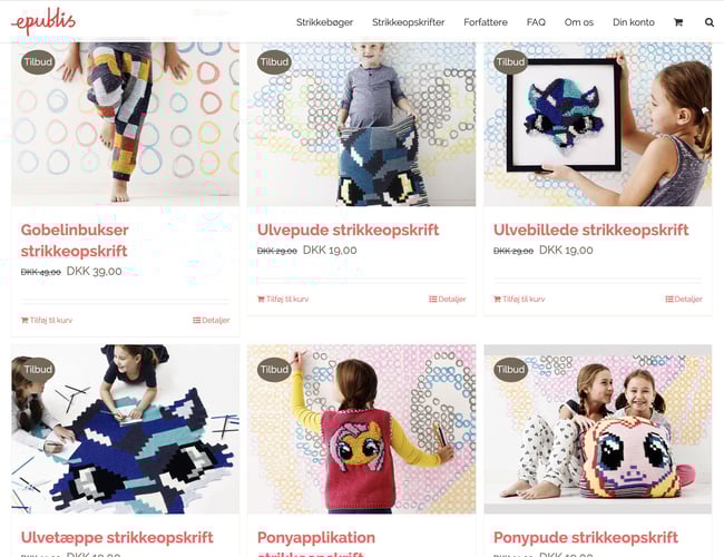 Webshop - Forlag med digitale udgivelser inkl. varelager (værdi 69.412,-)