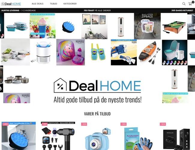 Webshop med markedets mest trendy produkter