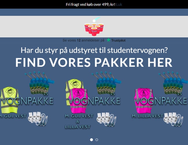 Webshop Den Fulde Kop - Trustpilot på 4,4 stjerner. - Festtilbehør til enhver fest