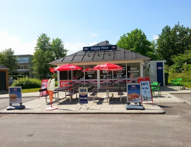 Grillbar/ Pølsevogn/ ishus ligger i Kgs.Lyngby/ Hjortekær