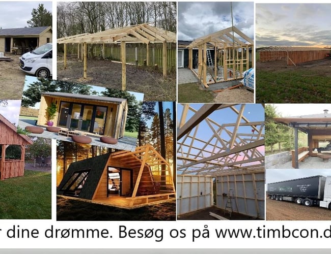 Timbcon.dk til salg - Webshop med hytter, shelter og annekser sælges.