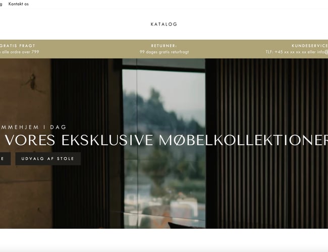 Dropshipping shop med salg af kvalitetsmøbler