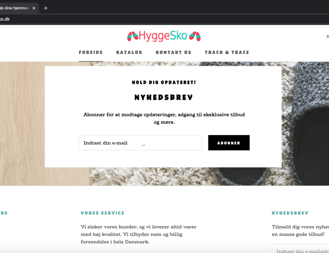 Klargjort Dropshipping Webshop med salg af Hjemmesko