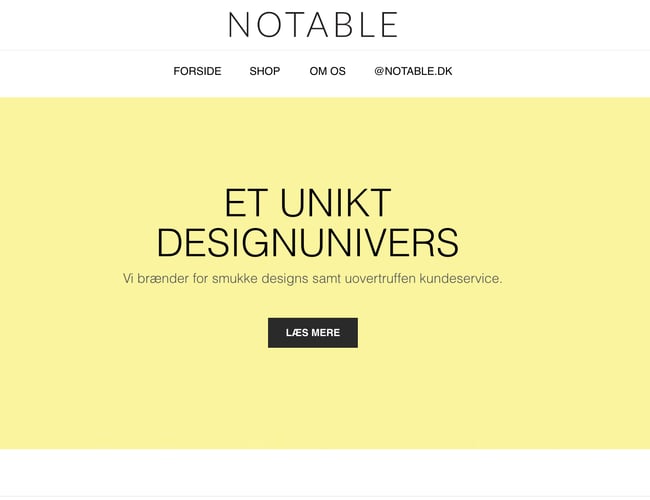 Notable.dk - veletableret tøj webshop til kvinder - Omsætning 2021: 719.728 kr. - 14,5 tusind Instagram følgere