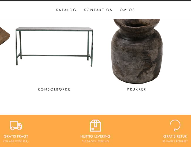 Dropshipping shop med salg af møbler - Højkvalitetsmøbler med dansk leverandør. 