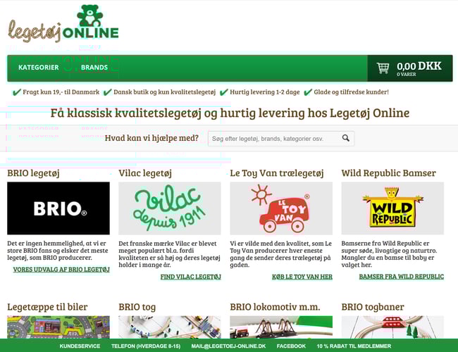 Simpel og nem webshop til salg - Salg af legetøj med 10 års historik sælges