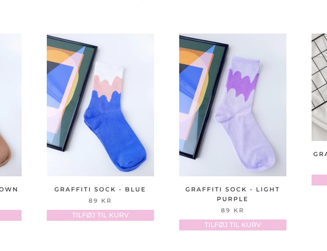 Flot webshop med salg af sokker - klar til vækst