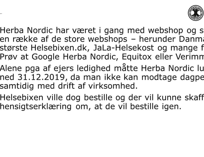 Medejere med it og digitale kompetencer/kapital til drift af webshop kosttilskud - Nordisk koncept