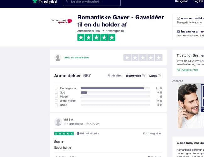 romantiskegaver.dk + finagåvor.se - 1 koncept, 2 webshops.