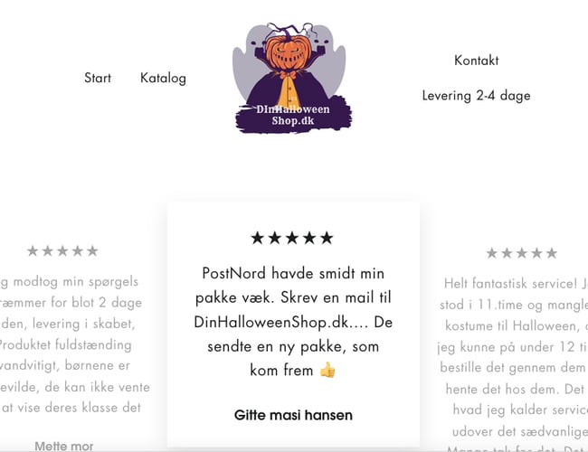 Webshop med halloween produkter - Dropshipping med 2-4 dages levering 