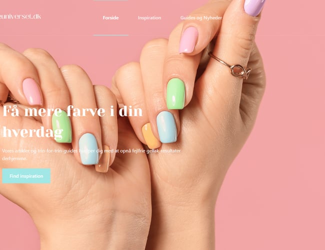 Affiliate website med fokus på neglelak