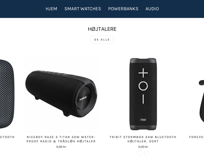 Dropshipping salg af smart-udstyr + audio