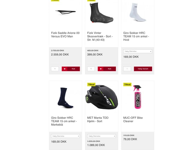 Absolutebike.dk - Webshop med cykeludstyr, tilbehør, beklædning, komponenter osv.