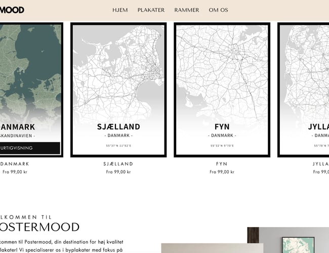 Dropshipping shop med salg af byplakater