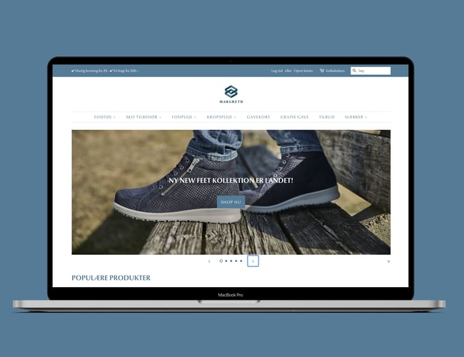 Etableret webshop med sundt fodtøj, fod og kropspleje produkter - Månedlig omsætning ca. 45-50.000,-