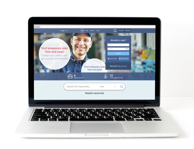 Turbotempo.com - Nyudviklet vikarwebsite til salg med muligheder for abonnement