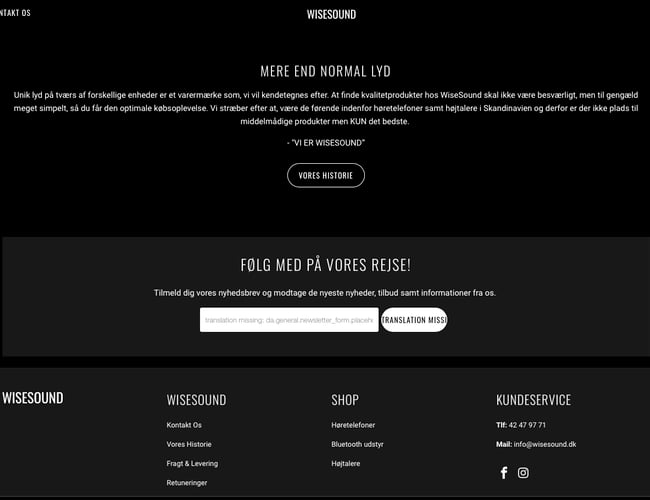 Webshop med salg af høretelefoner, højtalere samt udstyr (Dropshipping)