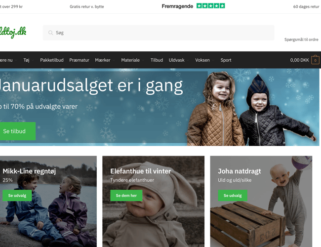 Uldtoj.dk - Lækkeridsken af webshop i vækstmarked - Omsætning 601.932 kr. 