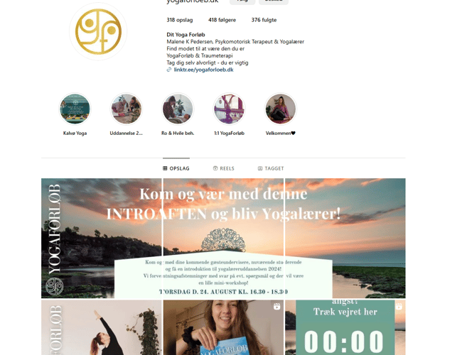 Et YOGAUNIVERS med behandlinger, undervisning, en yogalæreruddannelse og webshop