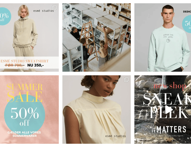 Brand identitet og Webshop - Fashion - bæredygtigt koncept