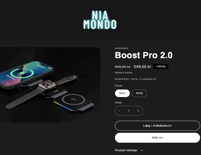 Dropshipping webshop med salg af populær 3 I 1 oplader  - 2-4 dages levering til kunden