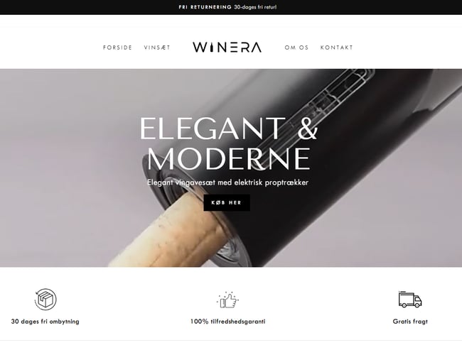 Lækker Webshop l  Winera.dk  l Inklusiv varelager