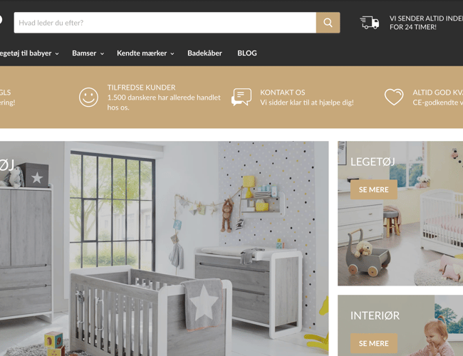 Unik webshop med salg af bamser og legetøj - Samlet omsætning 370.000 kr. 