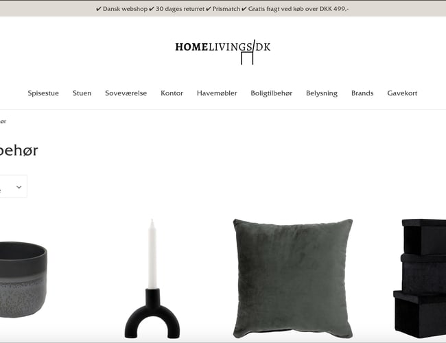 Spændende webshop med salg af møbler og boliginteriør - Med gode forhandlingsaftaler