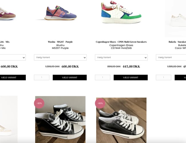 Etableret webshop indenfor Tøj, Sko, Accesories samt brugskunst sælges inkl. Varelager. 