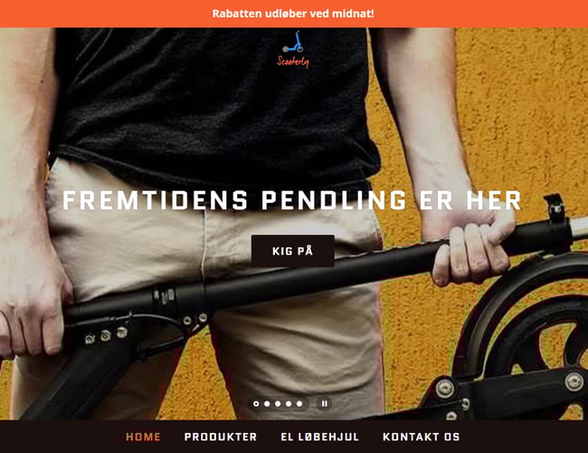scooterly.dk - El løbehjul webshop med dropshipping sælges
