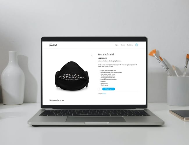 Køreklar dropshipping webshop til mundbind, stor potentiale!