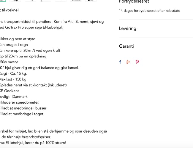 Dropshipping webshop med salg af elektriske løbehjul - 33.000 kr i omsætning