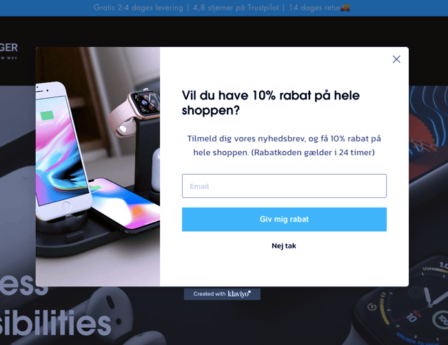 Dropshipping webshop med salg af trendy opladere!