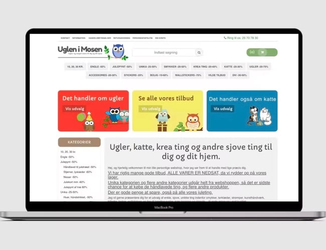 Veletableret webshop - Omsætning 2021 (Ekskl. moms): 124.194,57 kr. - Organisk trafik 2.000 besøgende hver måned.