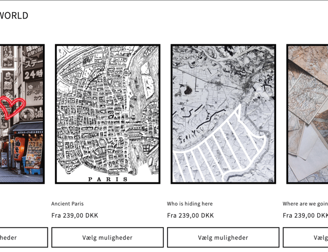 Dropshipping shop med salg af plakater - Avancen ligger på mellem 35-50%.