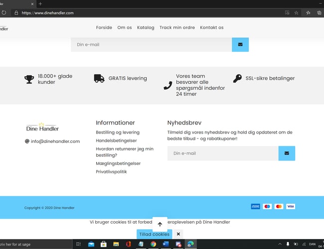 Køreklar dropshipping side med alt inkluderet