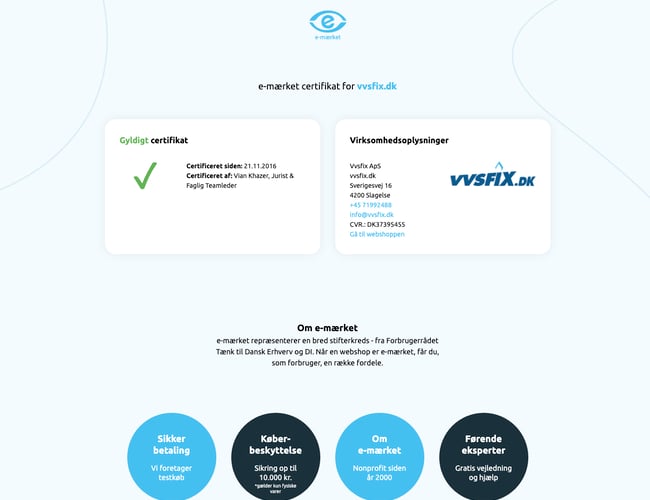 VVS webshop med +6.3 mill omsætning ÅTD - Resultat før skat: 717.268 kr.