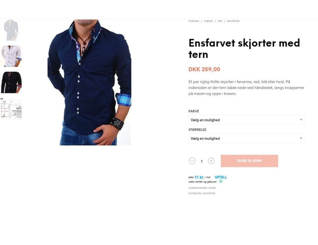 Populær tøj-webshop med omsætning på over 1,3 mio. og vækst på 609% på 2 år