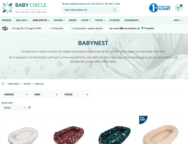Babycircle.dk - NY PRIS - Webshop til baby og småbørn med bæredygtigt fokus - 2021 omsætning: 1.118.000 kr.