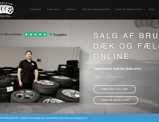 Brugte hjul til biler online - webshop med flot vækstrate og potentiale