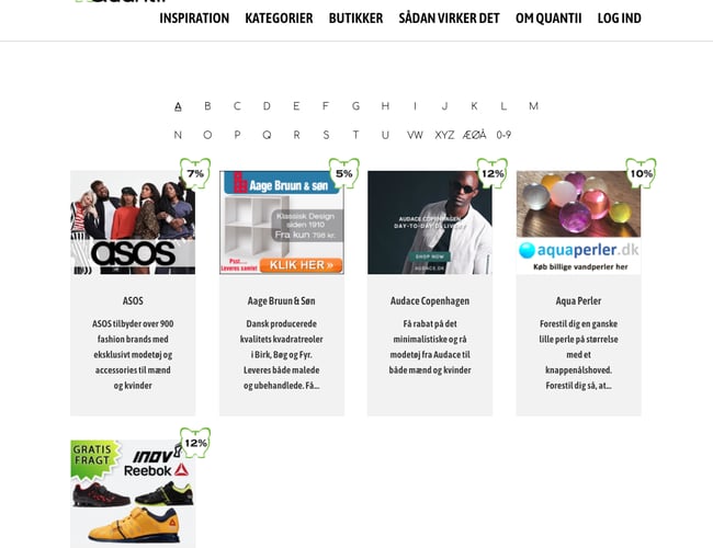 quantii.dk - Webportal med lav arbejdsbyrde og internationalt potentiale 