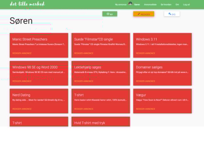www.detlillemarked.dk - Web portal er bygget op omkring bruger-annoncer, der er gratis at oprette.